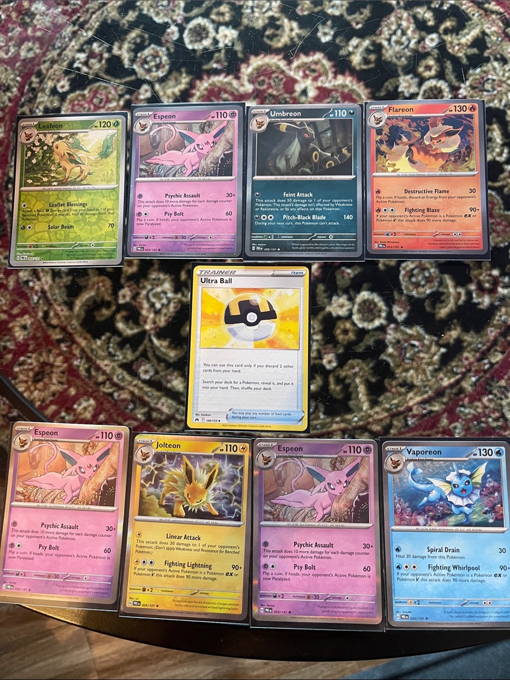 Lot of Vaporeon, Jolteon, Espeon & More Pokémon Cards + Ultra Ball